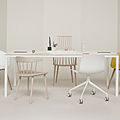 visitor chair / with casters - ABOUT A CHAIR : AAC14 by Hee Weeling