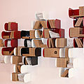 wall-mounted shelf / DVDs / CD / original design - MODULO 72 by Alessio Carpanelli
