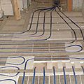 warm water underfloor heating - BETWEEN JOIST