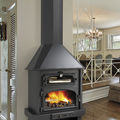 wood-burning fireplace / closed hearths / traditional - EBRO