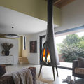wood-burning heating stove / contemporary / cast iron - POW-WOW by B. Dequet