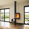 wood-burning heating stove / contemporary / steel - GRAPPUS