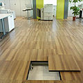 wood finish raised access floor - ELEVFLOOR