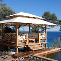 wood gazebo / fabric coverings - SUNRISE