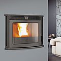 wood pellet fireplace insert - 60