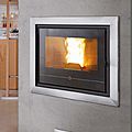 wood pellet fireplace insert - 490
