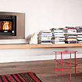 wood pellet stove / contemporary / wall - 500