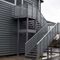 half-turn fire escape staircase in metal GAMBETTOLA MUNICIPAL STORES by Roberto Ricci ALUSCALAE