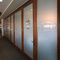 removable glass partition with apparent wood structure GT Hufcor