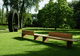 contemporary garden bench (with backrest)