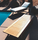 contemporary garden sun lounger with casters