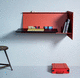 contemporary lacquered wall desk