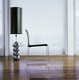 contemporary leather sled base chair