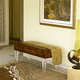 contemporary leather upholstered bench
