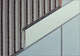 listello tile trim in aluminium (decorative)