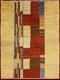 persian motif rug in wool (Gabbeh, handmade)
