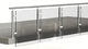 railing with glass panels