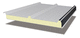 sandwich panel: galvanized metal and polyurethane core (PUR)