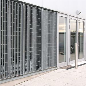 亜鉛めっき鋼製クラッディング / 塗装 / グリッド / グレー