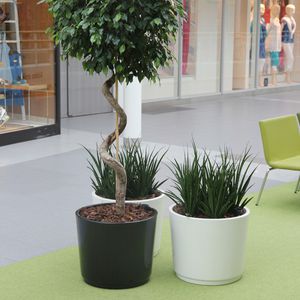 木製プランター / 繊維ガラス製 / 円形 / ベンチ付き植木鉢