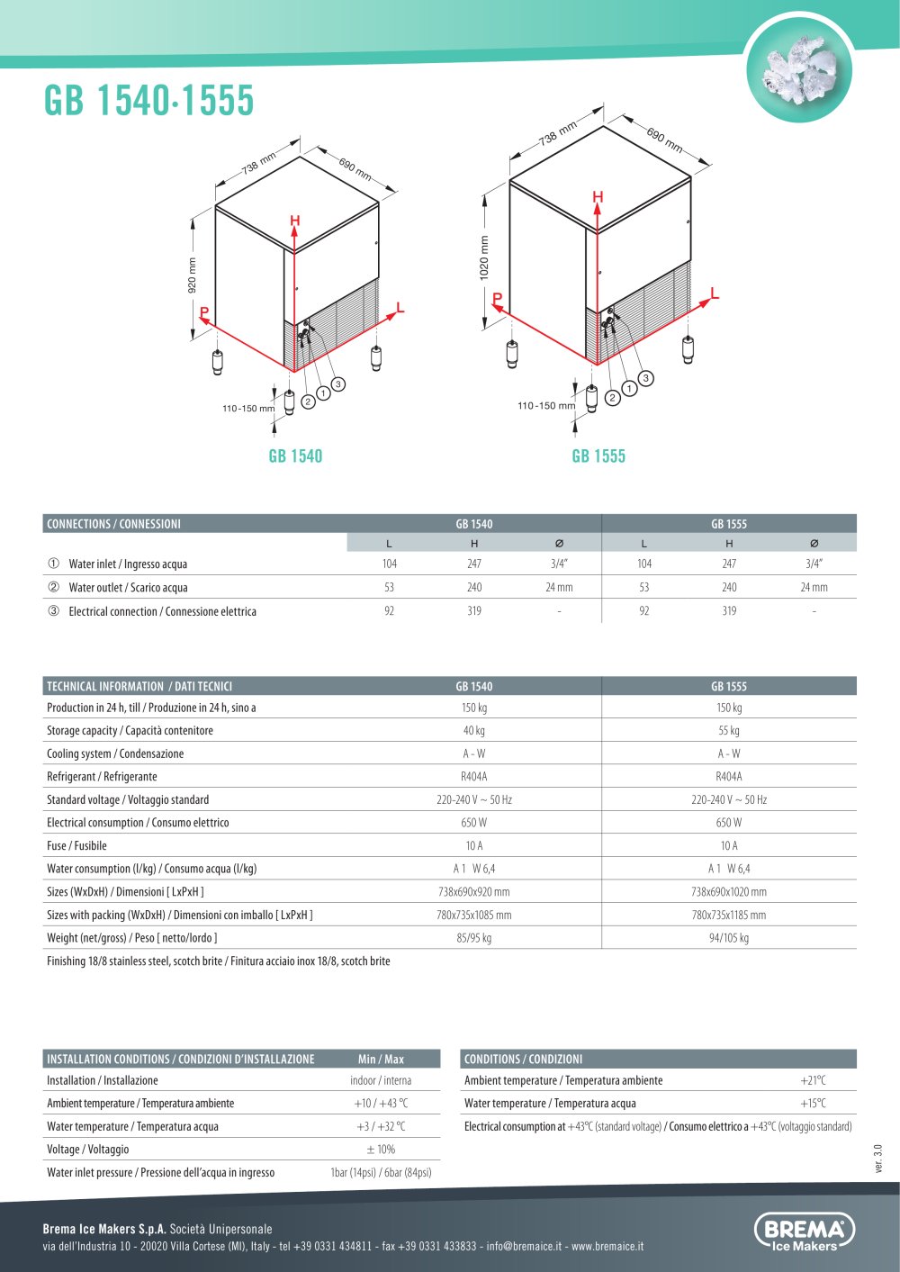 BREMA Ice Makers - 110151