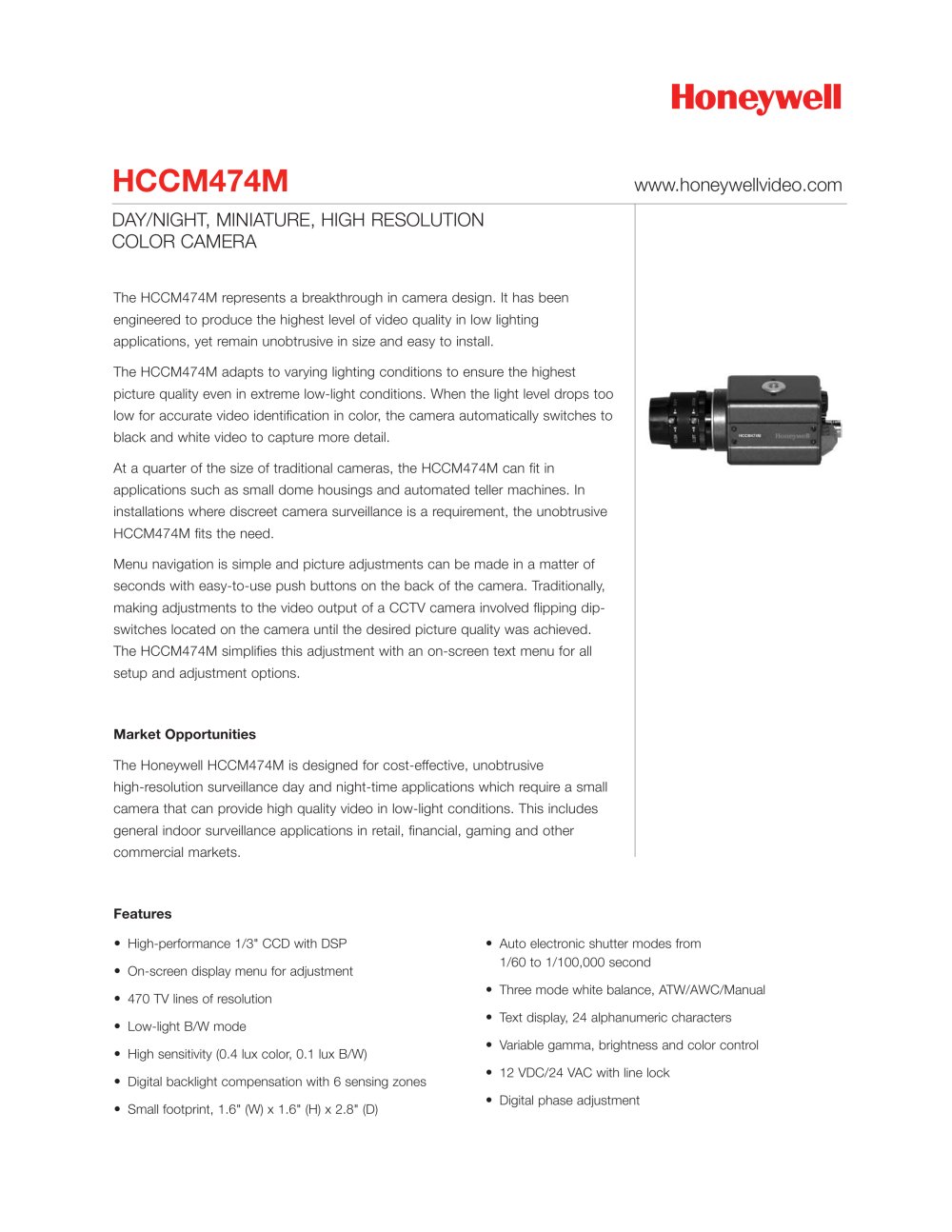 Honeywell Security - 18511, 20099, 22738