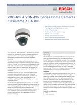 VDC-485 and VDN-495 Series Dome Cameras FlexiDome XF and DN 