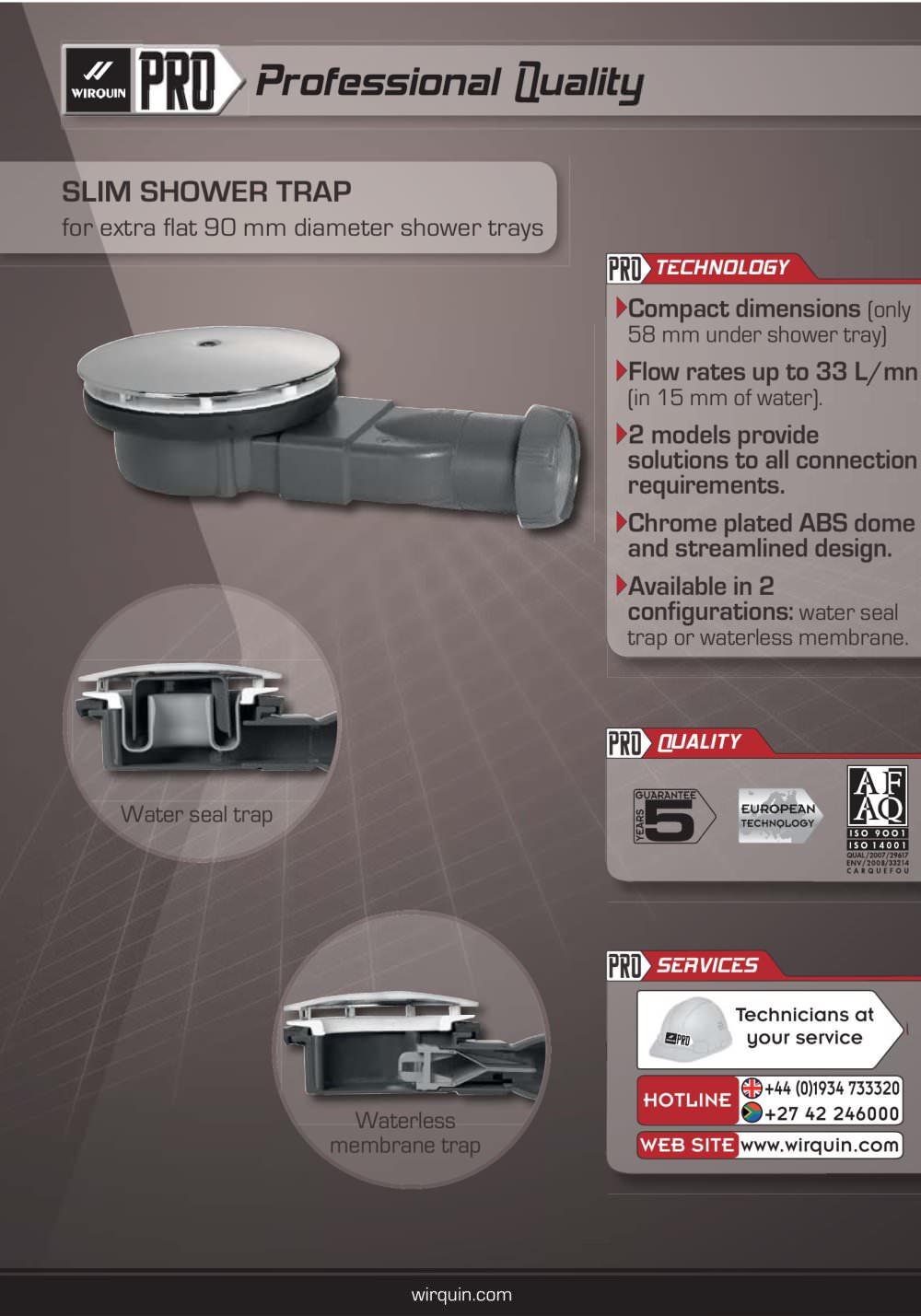 Slim Shower Trap Wirquin Pdf Catalogues Documentation Brochures Slim Shower Trap 1 4 Pages