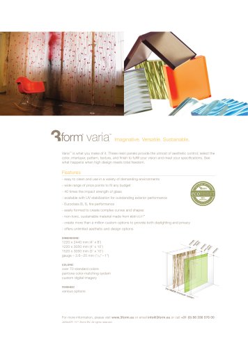3form Varia Brochure