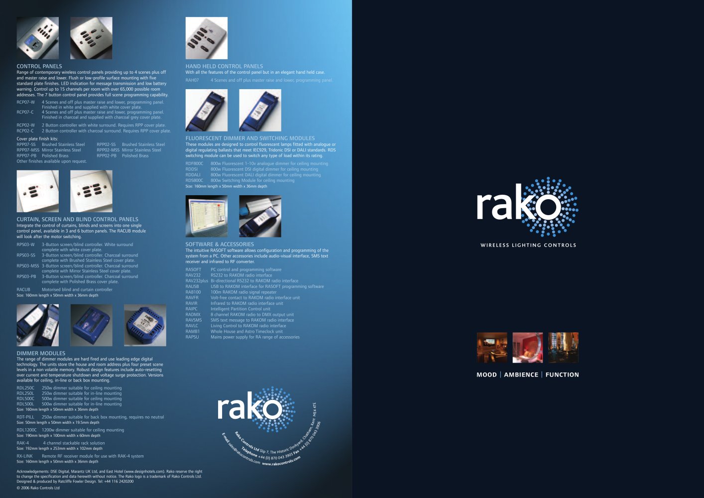 Rako Controls - 101250, 109986