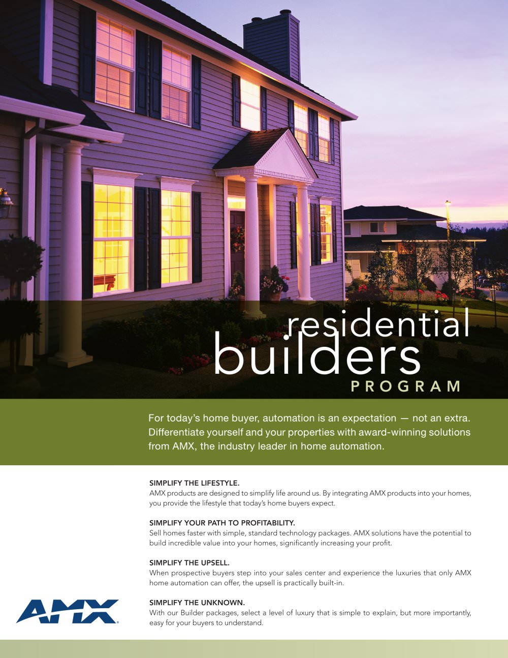 residdential builders program amx