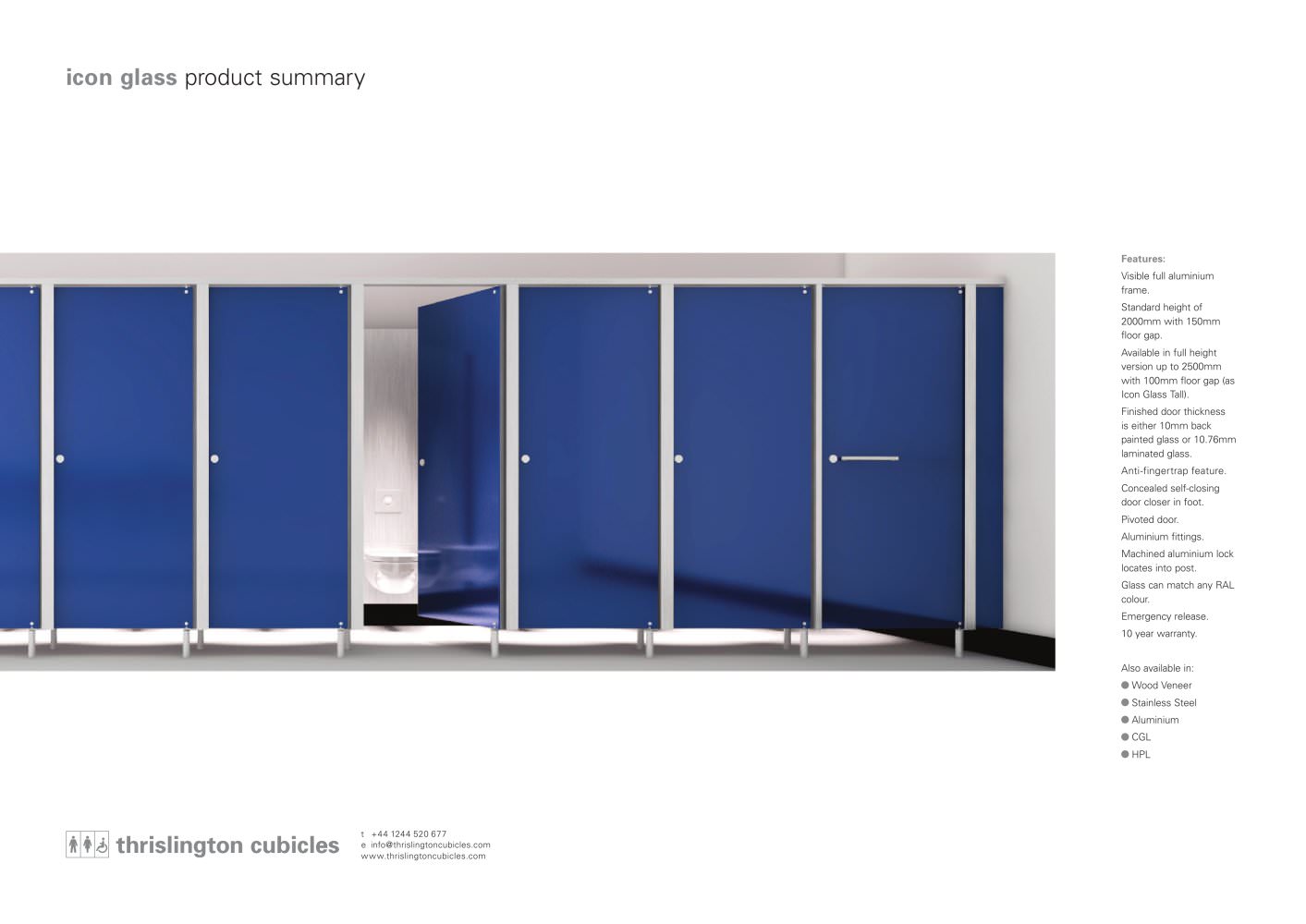 Icon Glass Summary Thrislington Cubicles Pdf Catalogues Icon Glass Summary 1 2 Pages