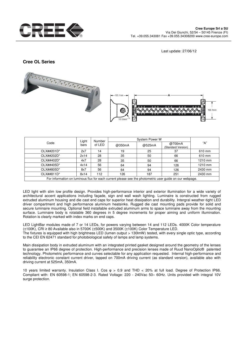 Cree Ol Series Code Ruud Lighting Europe Pdf Catalogues Cree Ol Series Code 1 6 Pages