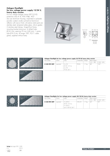 Halogen floodlights