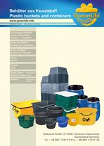plastic buckets and containers
