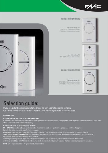 Transmitters XT