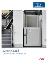 Genesis Opal Unenclosed Vertical Platform Lift Brochure Garaventa