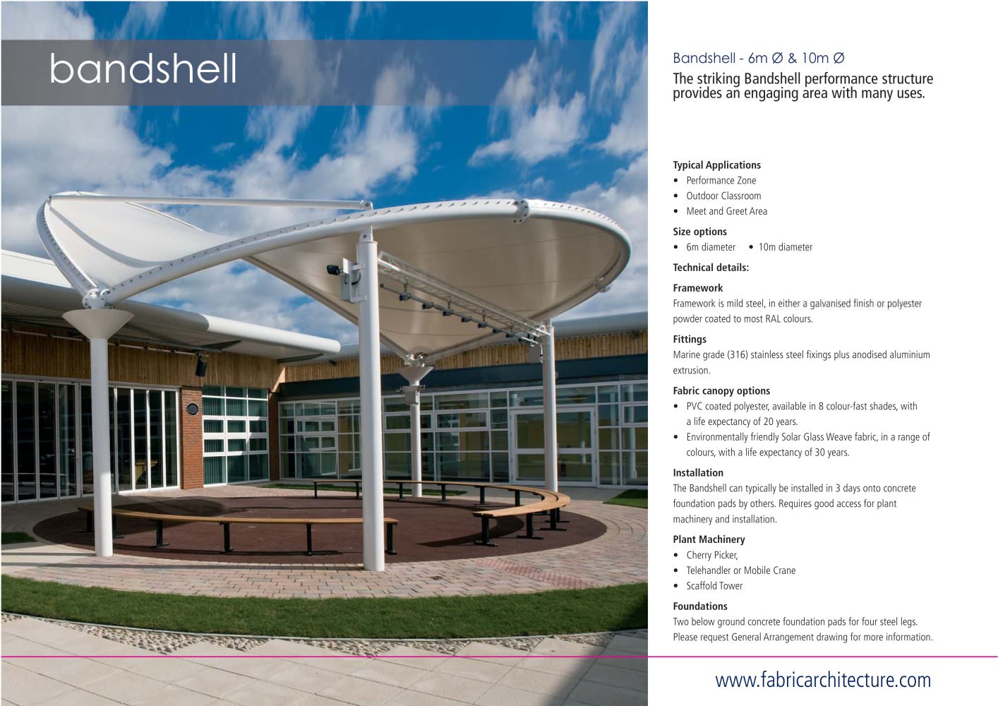bandshell fabric architecture pdf catalogs documentation architecture brochures