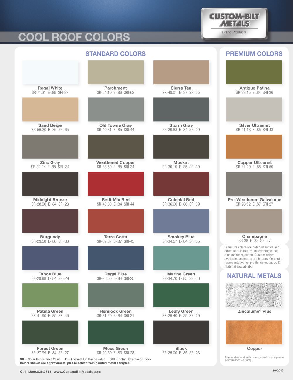 Qualiform Metals Color Chart