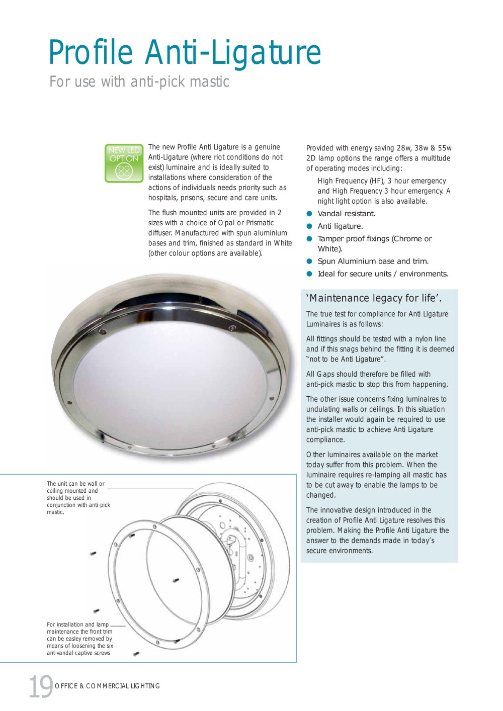 Profile Anti Ligature Asd Lighting Pdf Catalogues Profile Anti Ligature 1 2 Pages