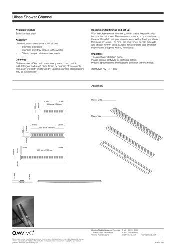 OMVIVO SPECIFICATION CATALOGUE