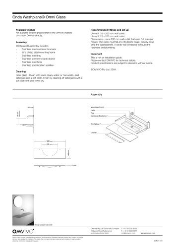 OMVIVO SPECIFICATION CATALOGUE