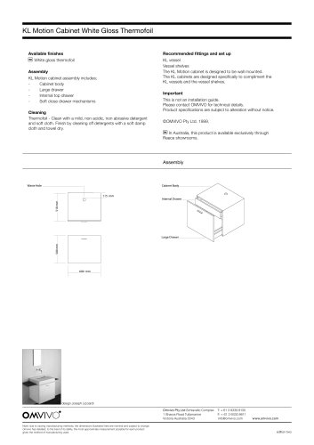 OMVIVO SPECIFICATION CATALOGUE