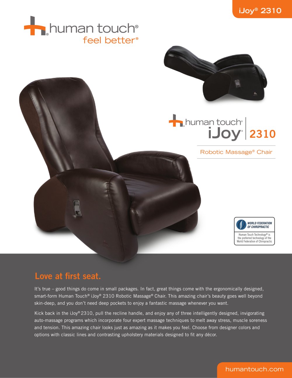 Ijoy Massage Chairs 2310 Robotic Human Touch Pdf Catalogues Ijoy Massage Chairs 2310 Robotic 1 2 Pages