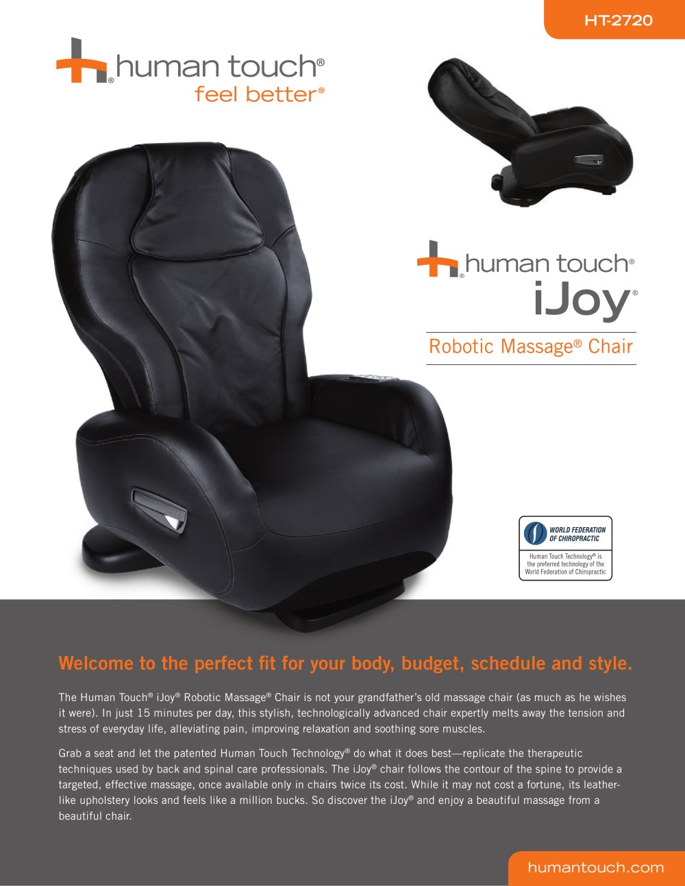iJoy Massage Chairs:iJoy-2720 Robotic - Human Touch - PDF Catalogues ... iJoy Massage Chairs:iJoy-2720 Robotic - Human Touch - PDF Catalogues ...