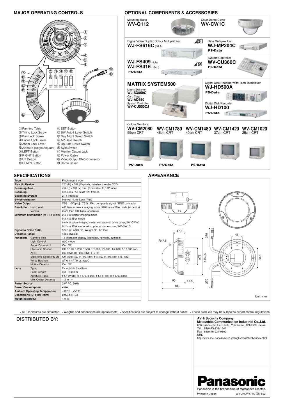 PANASONIC Home Appliances - 31213, 28324, 20100, 18502, 16727