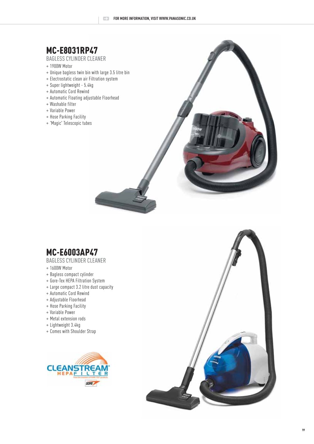 PANASONIC Home Appliances - 