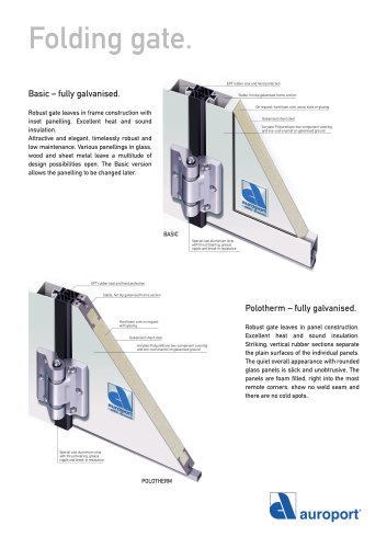 Folding gate.