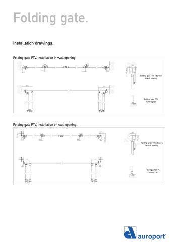 Folding gate.
