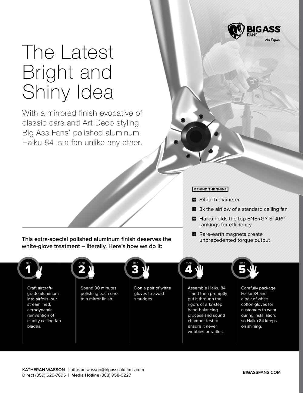 Polished Aluminum Haiku 84 Big Ass Fans Pdf Catalogues Polished Aluminum Haiku 84 1 Pages
